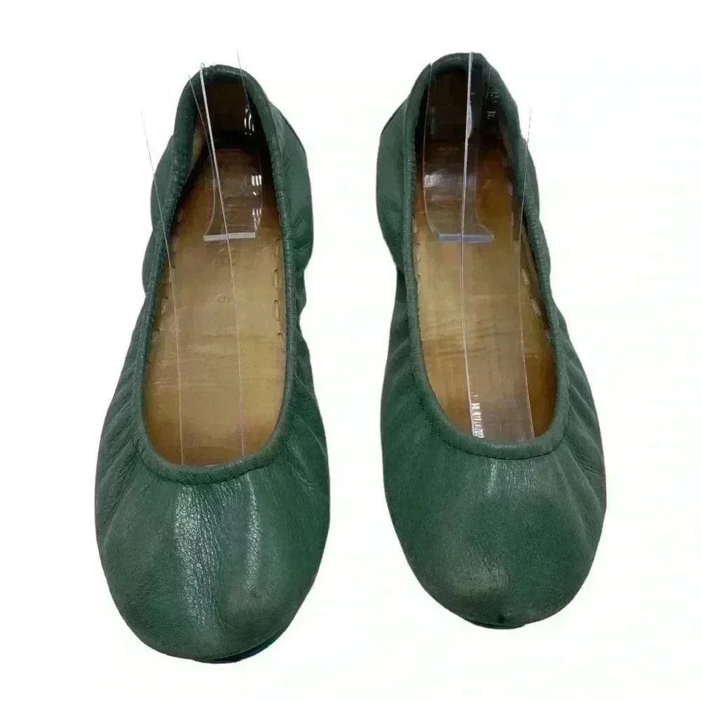 Tieks Leather Ballet Flats Pacific Green Size 6 by Gavrieli